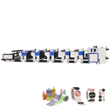 RTIN-1000 high speed 5 color PVC roll online type logo flexo printing machine